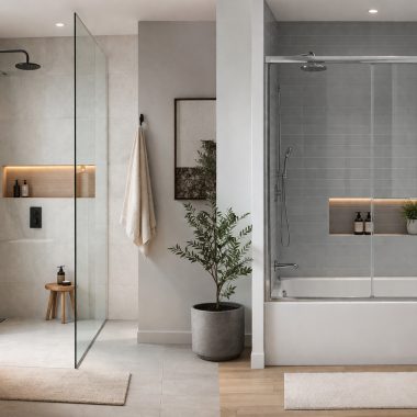 Care este diferența dintre cabina de duș cu cadă și cea walk-in?