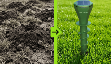Dispozitiv anti cartite solar protectie gradina